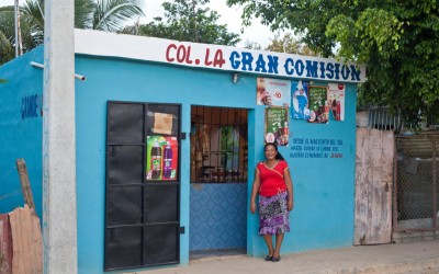 The small blue colmado called “La Gran Comision”